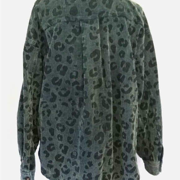 BiBi Vintage Washed Leopard Print Button Shirt/Jacket Size L pre-owned - Picture 2 of 10